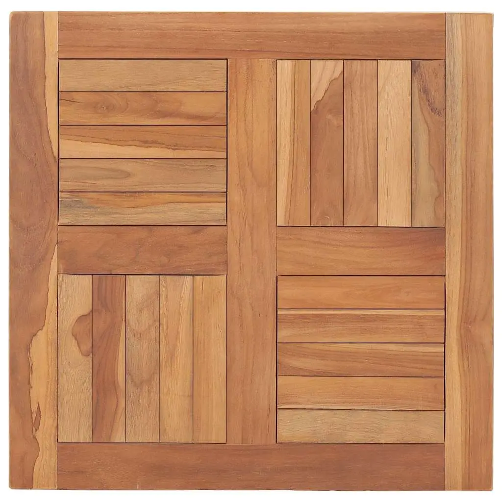 Teak Wood Table Top 60x60cm Brown Wooden Tabletop for Kitchen Dining Furniture
