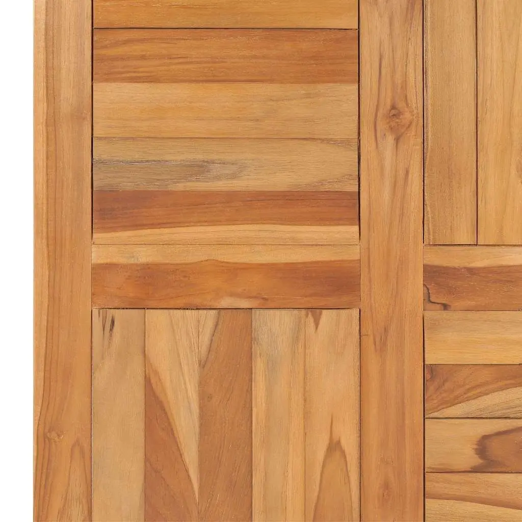 Solid Teak Wood Table Top 70x70cm Brown Dining Kitchen Furniture Tabletop