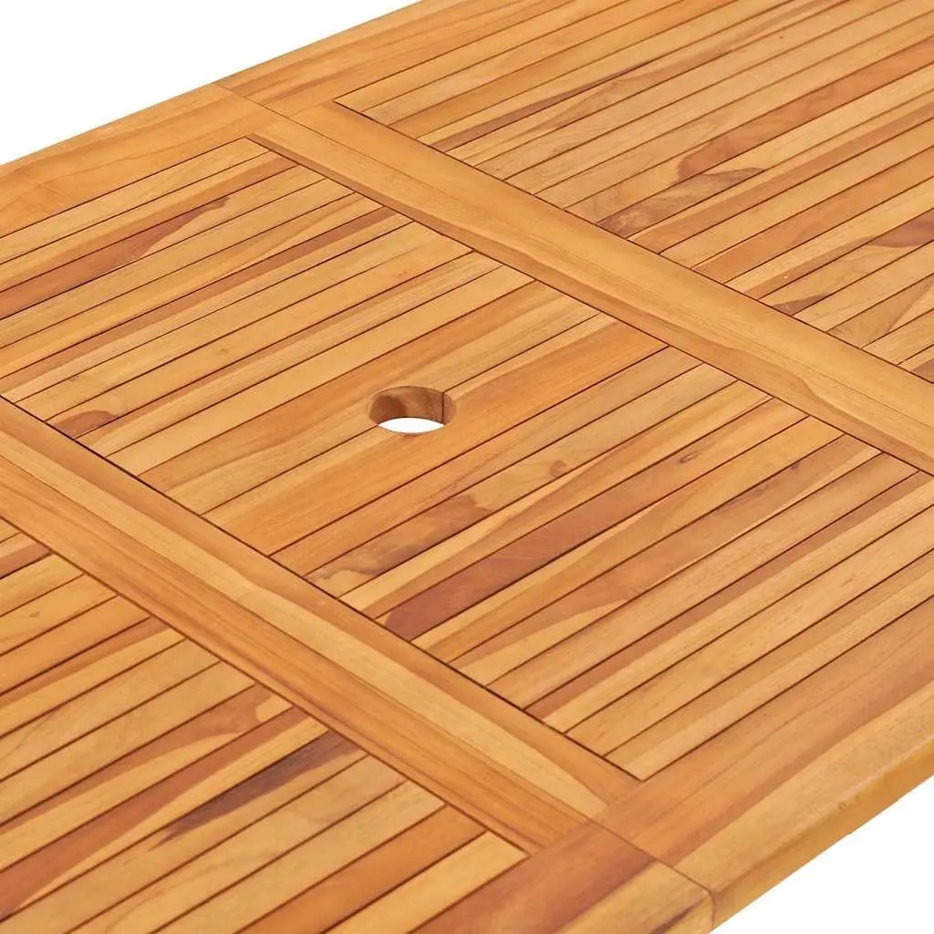 Brown Folding Teak Dining Table 160x80cm