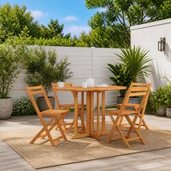Warm Brown Folding Butterfly Dining Table for Your Home