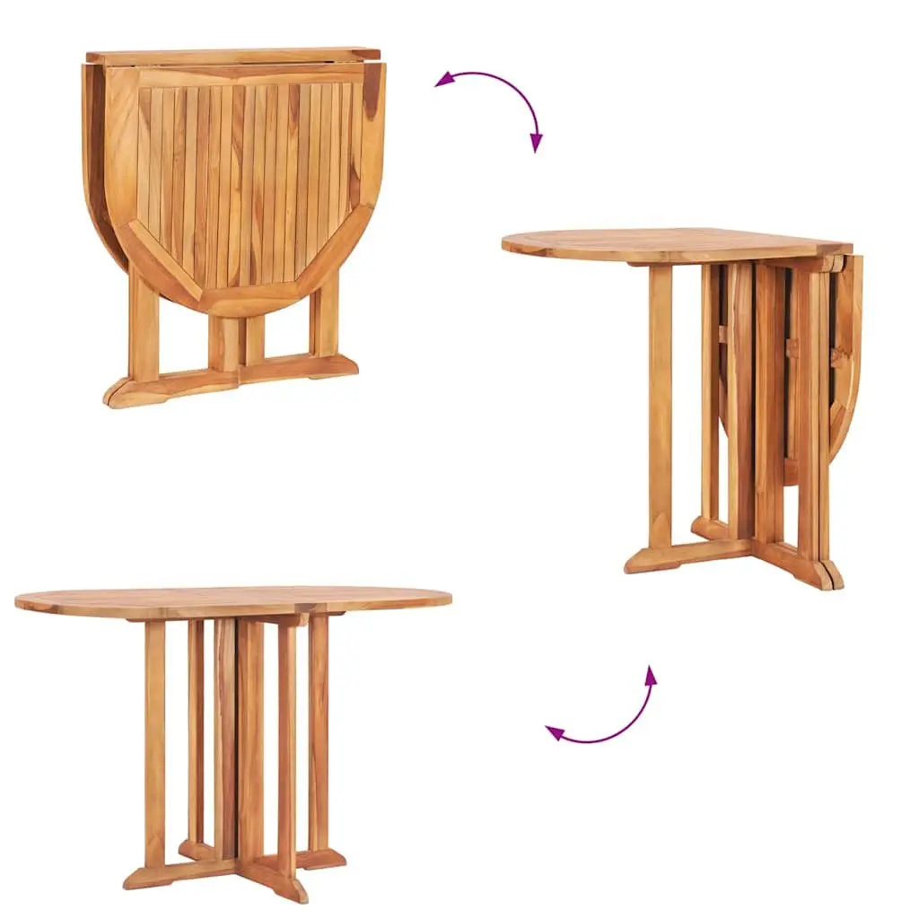 Folding Butterfly Dining Table Outdoor Patio Furniture 120x70x75cm Brown
