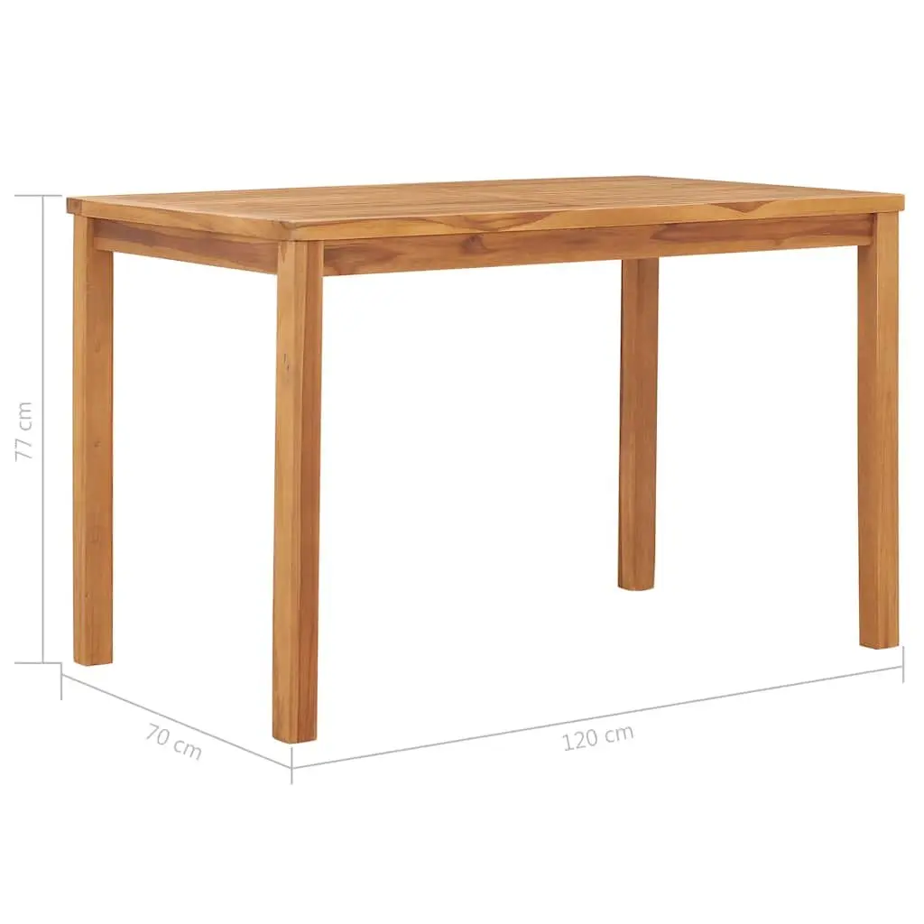 Solid Teak Dining Table 120x70x77cm