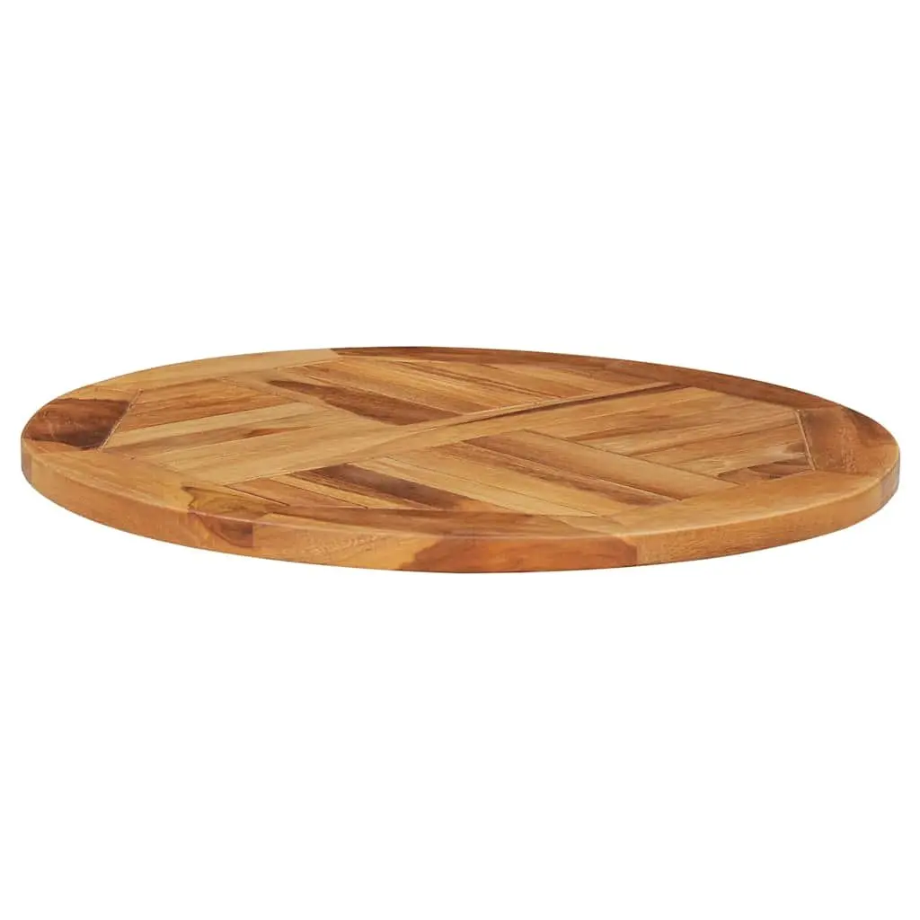 Rotating Table Disk Spice Condiment Server Solid Teak Wood Lazy Susan Brown