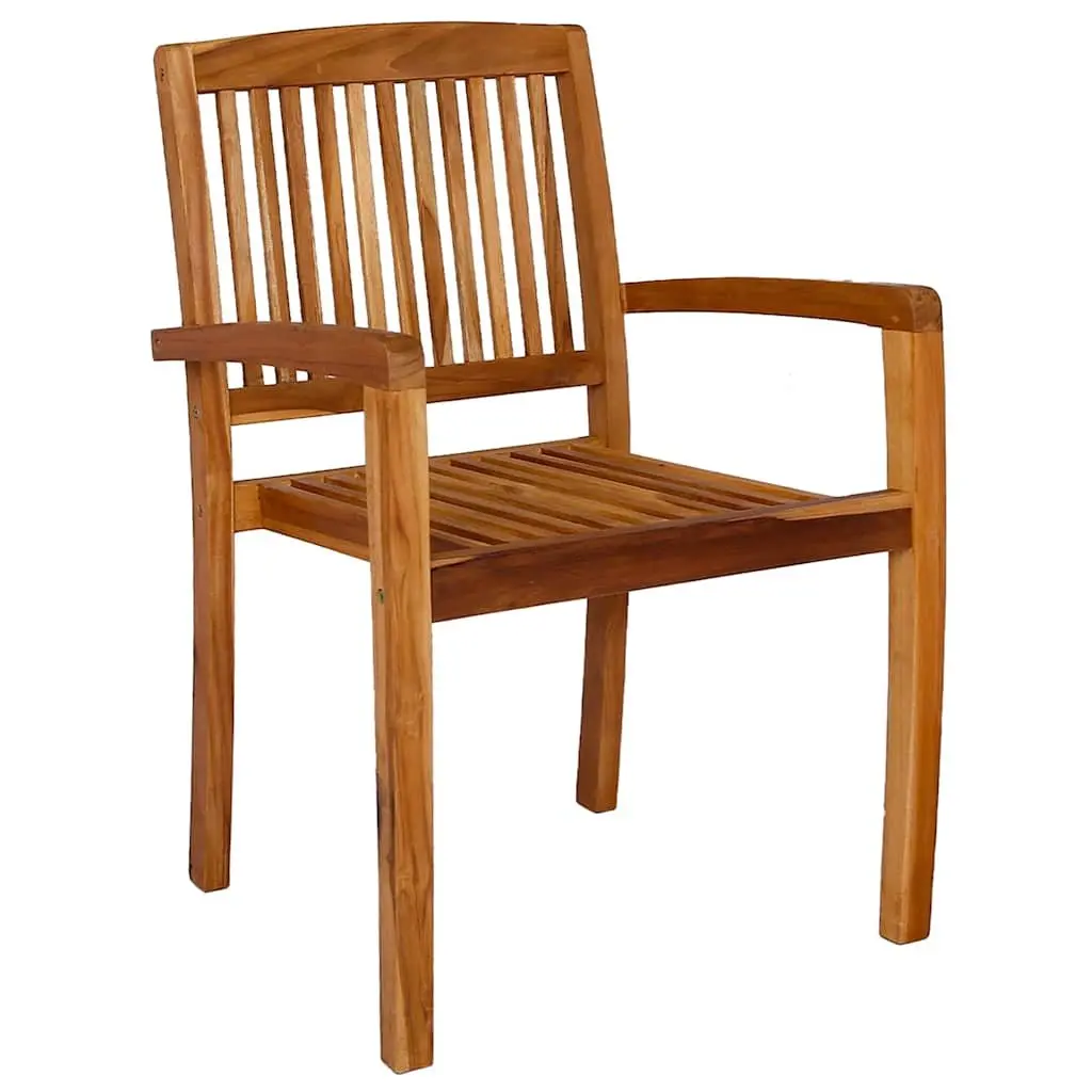 Stacking Dining Chairs in Solid Teak Wood