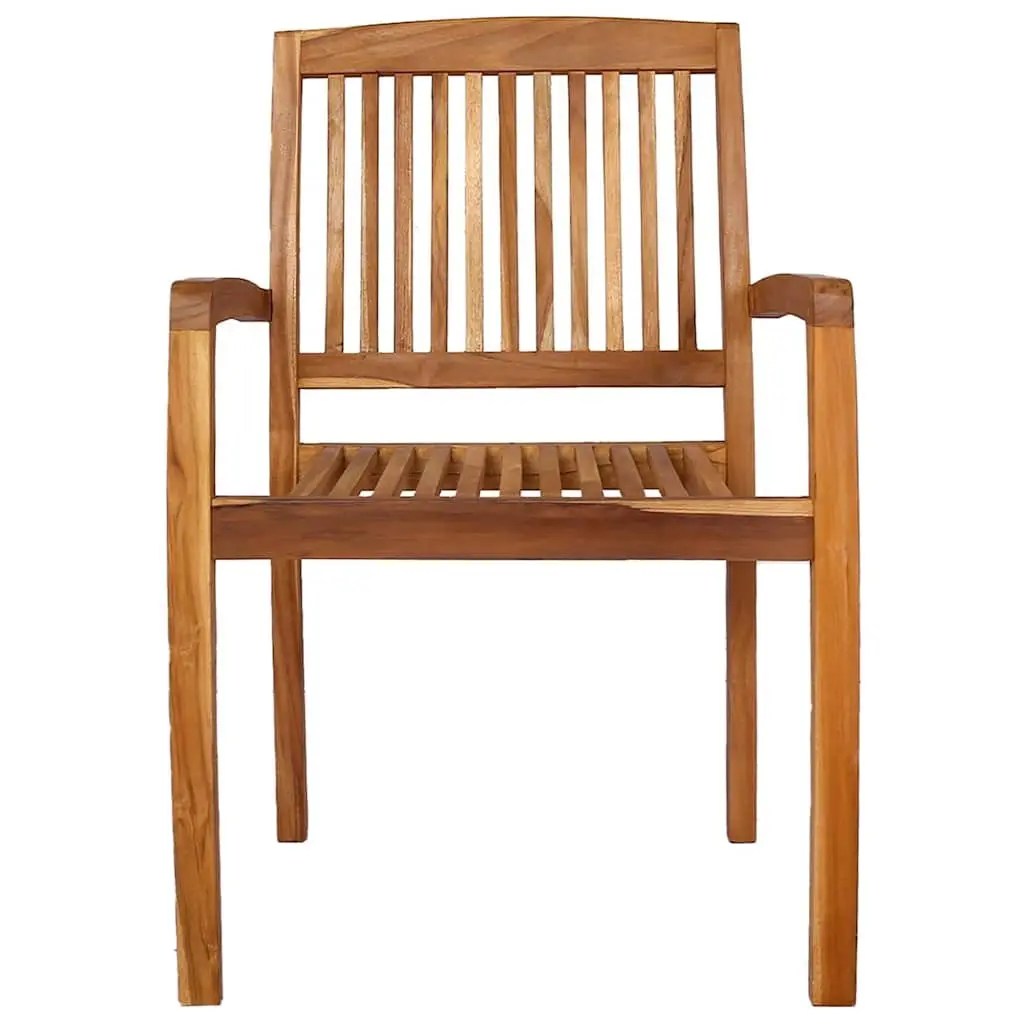 Stacking Dining Chairs in Solid Teak Wood
