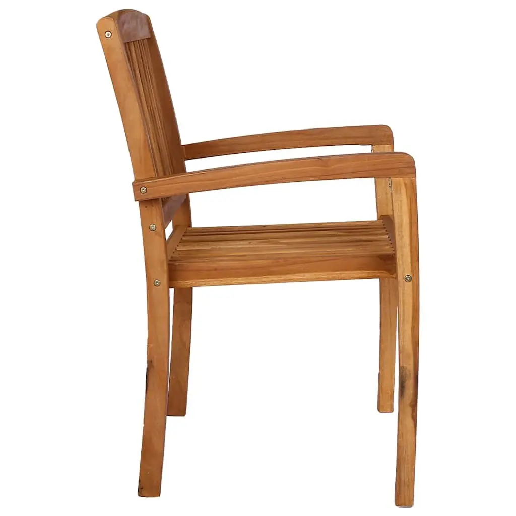 Stacking Dining Chairs in Solid Teak Wood