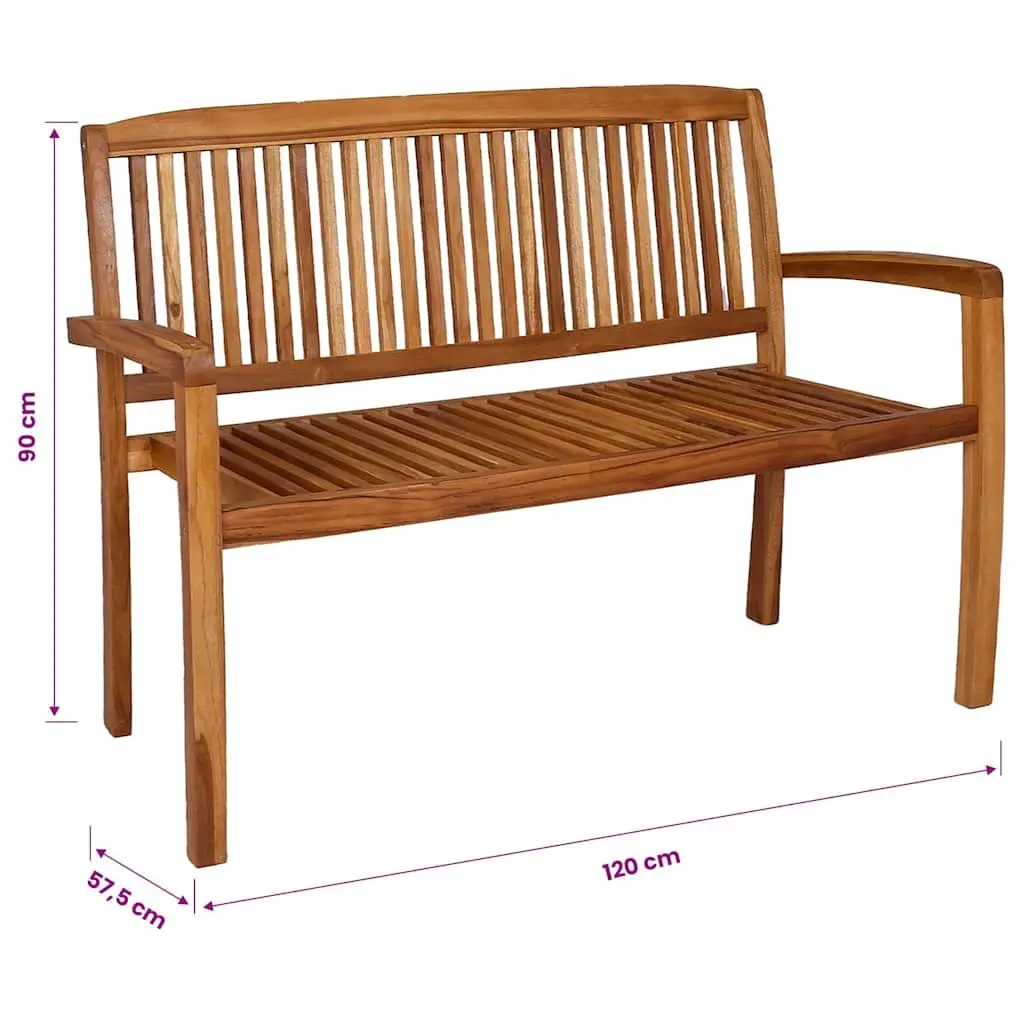 2-Person Outdoor Stacking Bench
