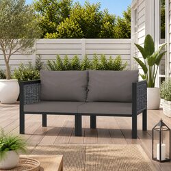Value-Driven Anthracite 2-Seater Outdoor Sofa