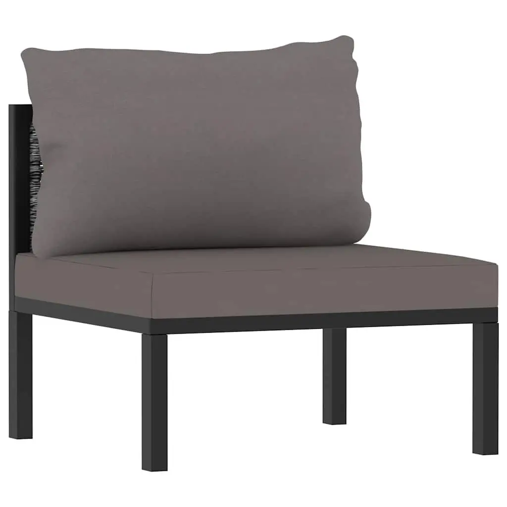 3-Seater Outdoor Sofa Hand-Woven Poly Rattan Lounge Garden Patio Furniture
