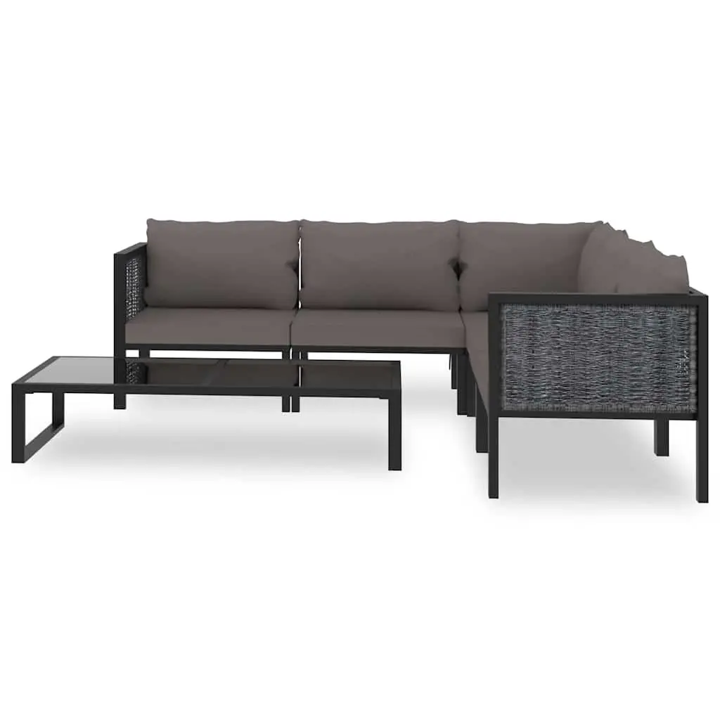 Outdoor Garden Lounge Set Modular Patio Furniture 6 Piece Anthracite
