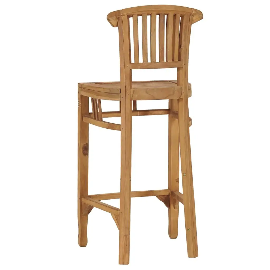 Brown Teak Wood Bar Stool