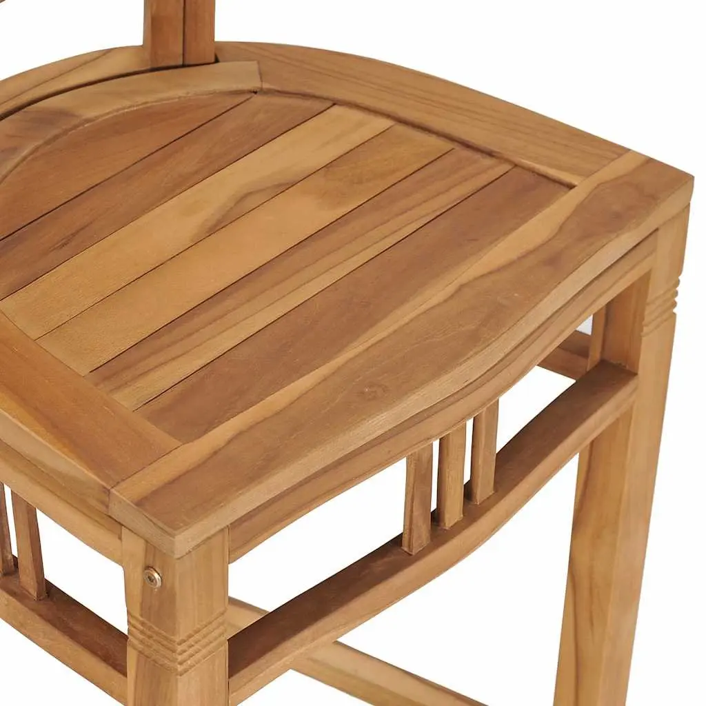 Brown Teak Wood Bar Stool