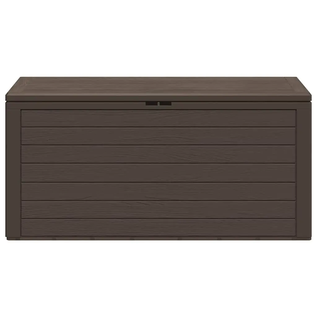 Garden Storage Box Outdoor Patio Furniture Cushion Blanket Pillow Brown 116x44x55cm