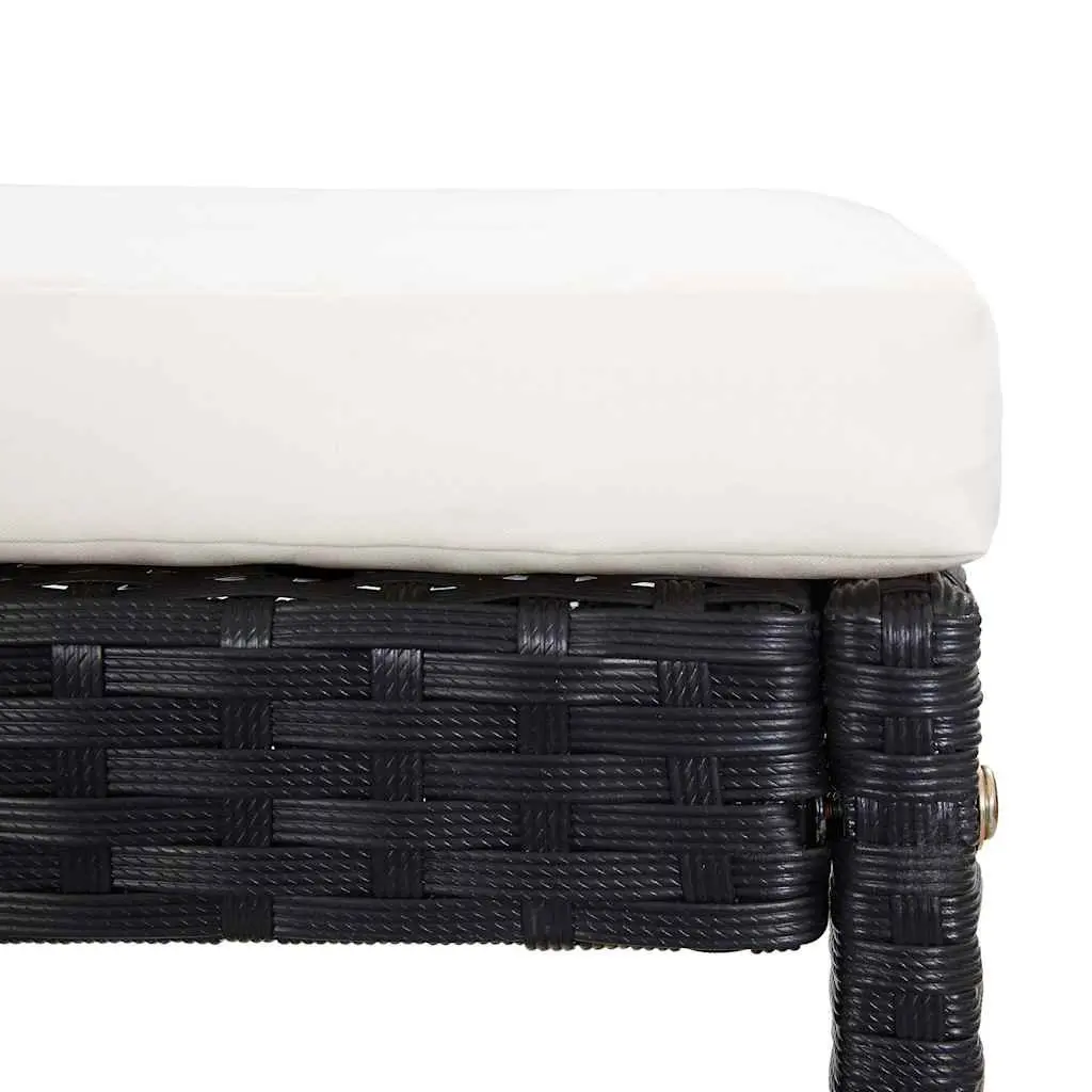 Outdoor Bar Set 5 Piece Poly Rattan Glass Top Table Stools Patio Furniture