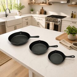 Reliable Cast Iron Grill Pans Set of 3 for Your Kitchen