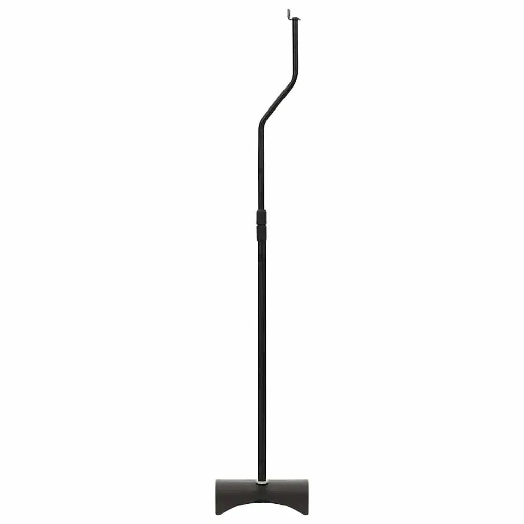 Speaker Stands Pair Adjustable Height Black Audio Home Studio Mount Support