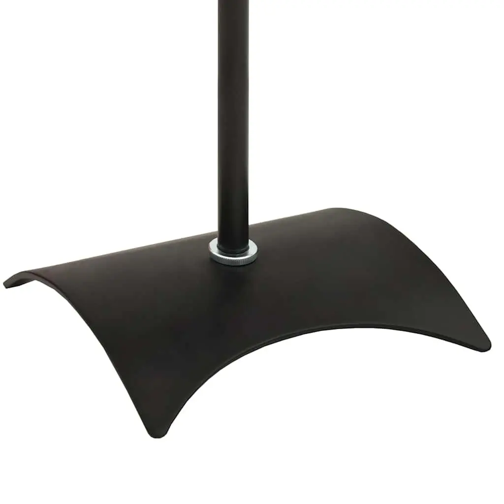 Speaker Stands Pair Adjustable Height Black Audio Home Studio Mount Support
