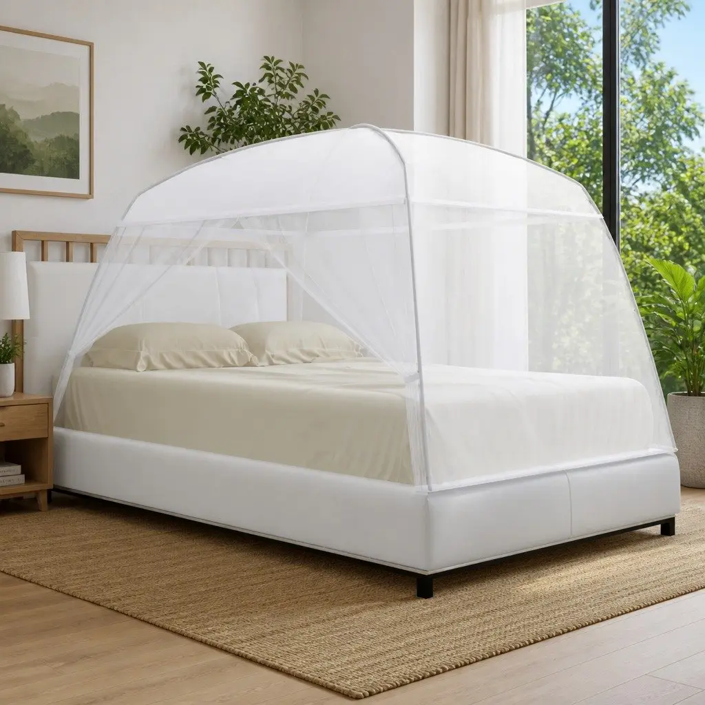Mosquito Net Yurt Style Indoor Outdoor 200x150x145cm White