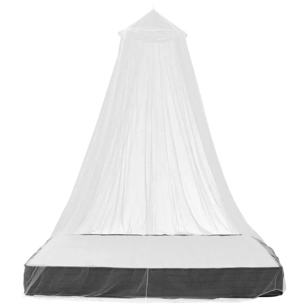 Round Mosquito Net Canopy Bed Set 2 pcs White Circular Insect Screen