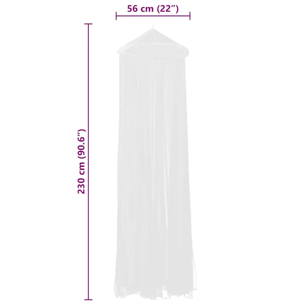 Round Mosquito Net Canopy Bed Set 2 pcs White Circular Insect Screen
