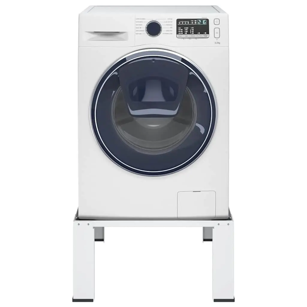 White Steel Washing Machine Pedestal Stand
