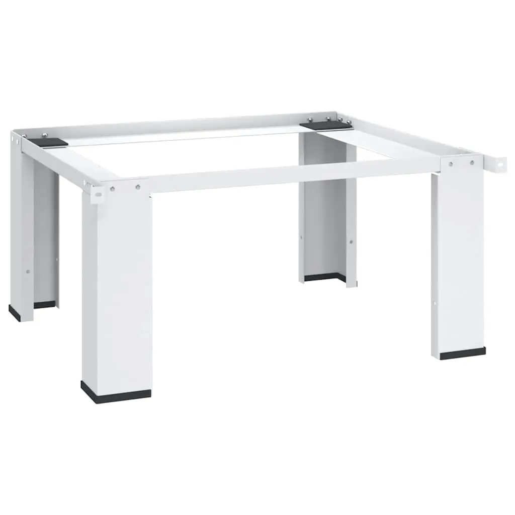 White Steel Washing Machine Pedestal Stand