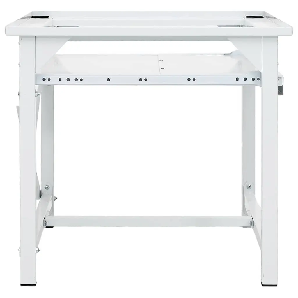 Washing Machine Pedestal Storage Riser with Pull-Out Shelf White