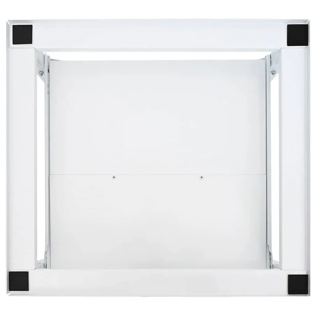Washing Machine Pedestal Storage Riser with Pull-Out Shelf White