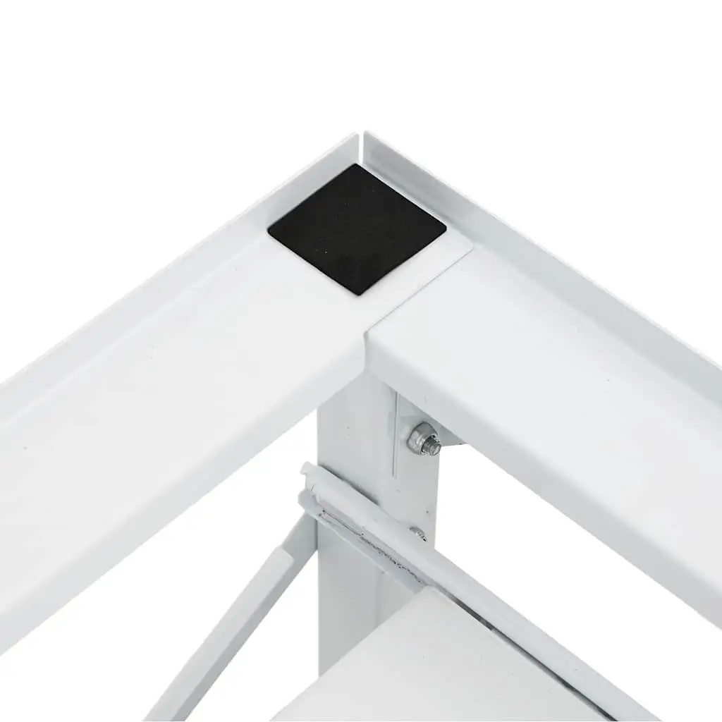 Washing Machine Pedestal Storage Riser with Pull-Out Shelf White