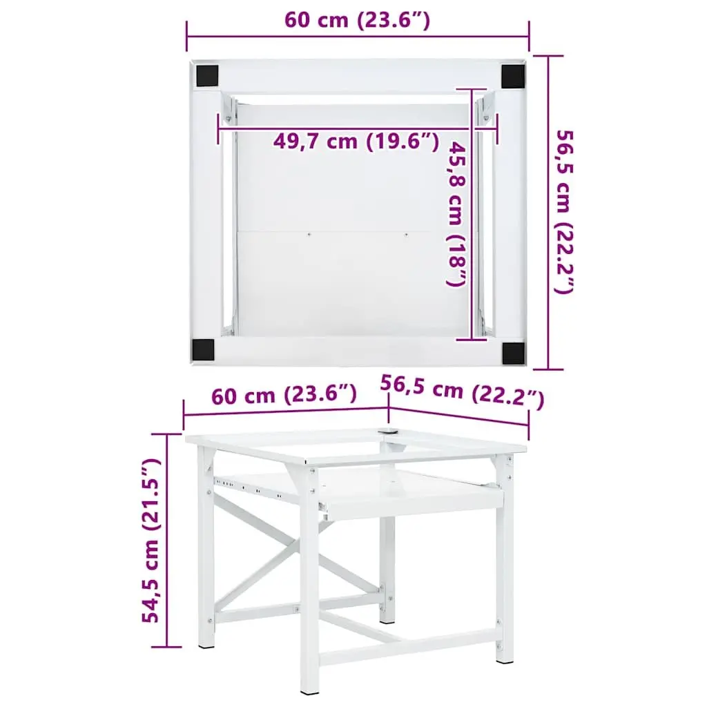 Washing Machine Pedestal Storage Riser with Pull-Out Shelf White