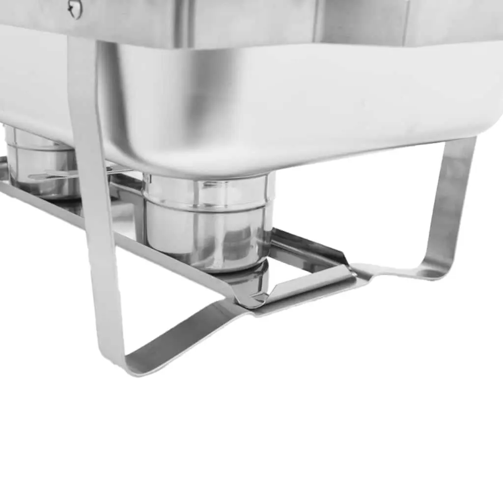Chafing Dish Set 4 Piece Stainless Steel Food Warmer Catering Silver
