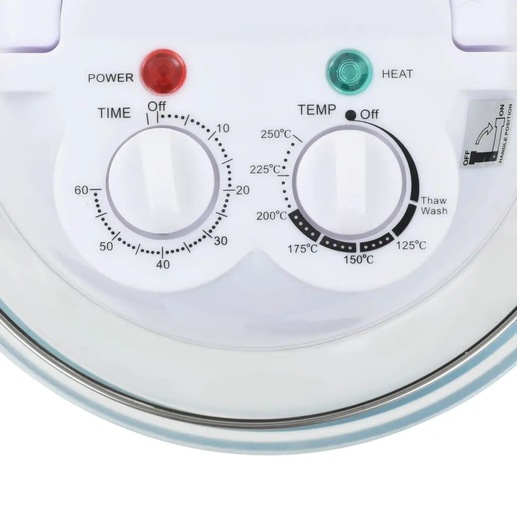 Halogen Convection Oven 800W 10L Capacity with Extension Ring Glass Bowl White