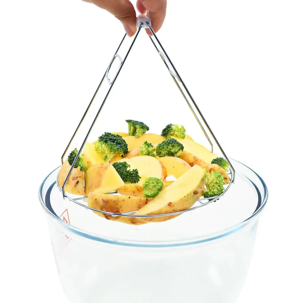 Halogen Convection Oven 800W 10L Capacity with Extension Ring Glass Bowl White
