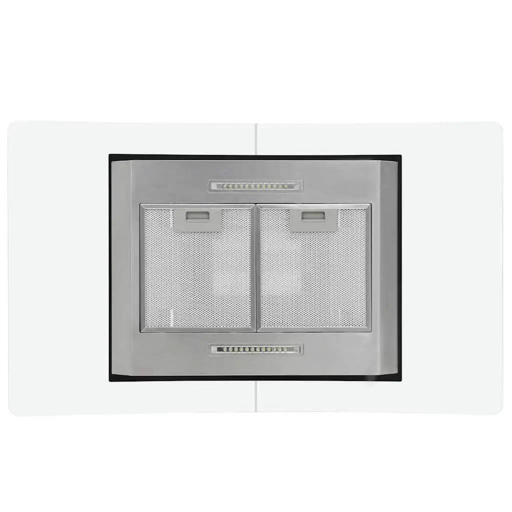 Island Range Hood 90cm Kitchen Extractor 756m³/h Silver