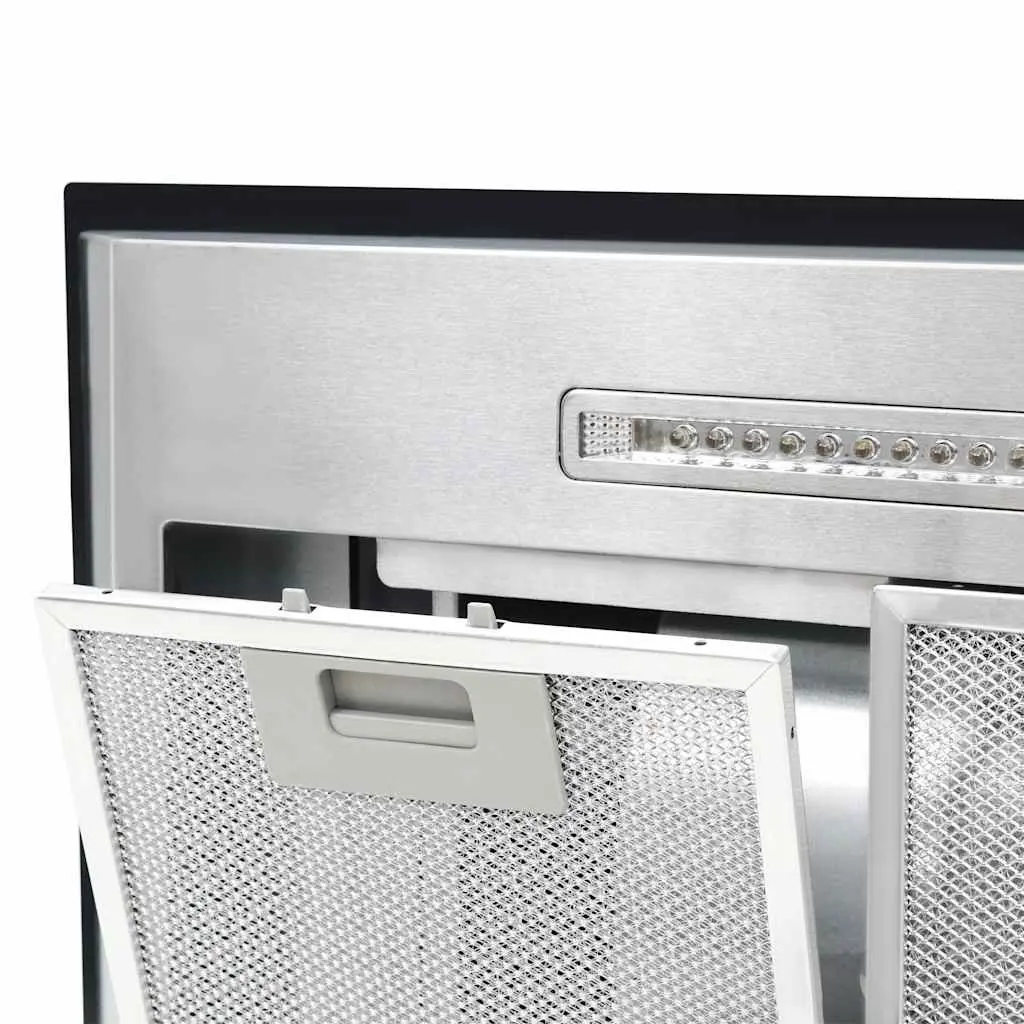 Island Range Hood 90cm Kitchen Extractor 756m³/h Silver