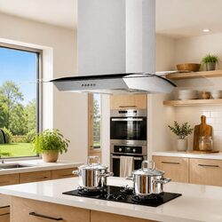 Reliable 90cm Island Range Hood with LED Illumination