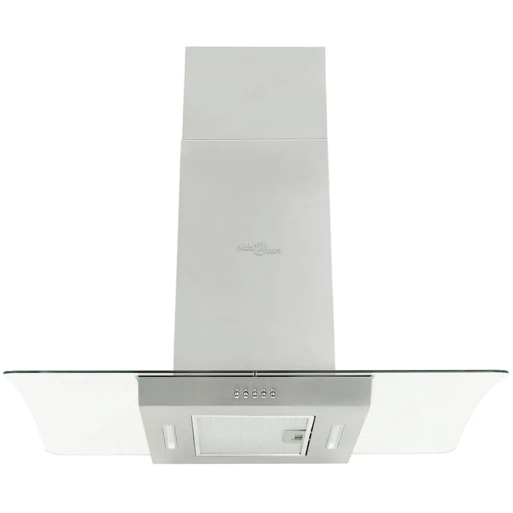 Island Range Hood Kitchen Extractor Fan 90cm Silver Stainless Steel