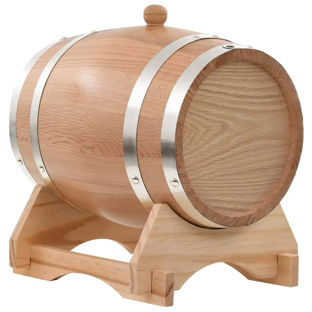 Wine Barrel Dispenser Solid Oak Wood 6L Antique Style Rustic Decor