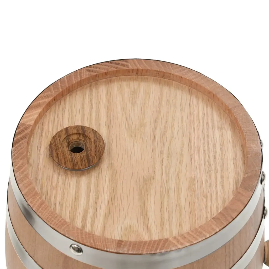 Wine Barrel Dispenser Solid Oak Wood 6L Antique Style Rustic Decor