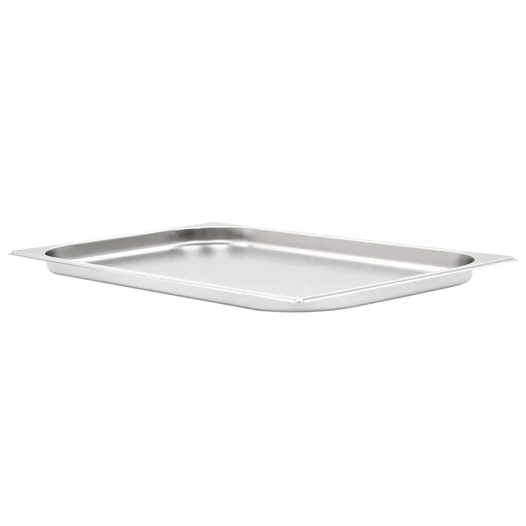 Gastronorm Containers Steam Table Pans GN 1/1 20 mm Silver 4 Piece