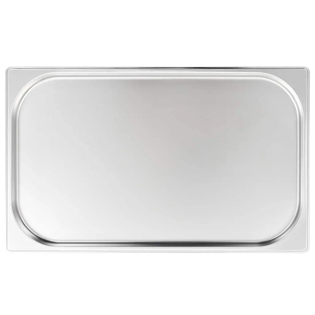 Gastronorm Containers Steam Table Pans GN 1/1 20 mm Silver 4 Piece