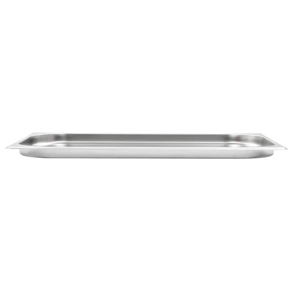 Gastronorm Containers Steam Table Pans GN 1/1 20 mm Silver 4 Piece