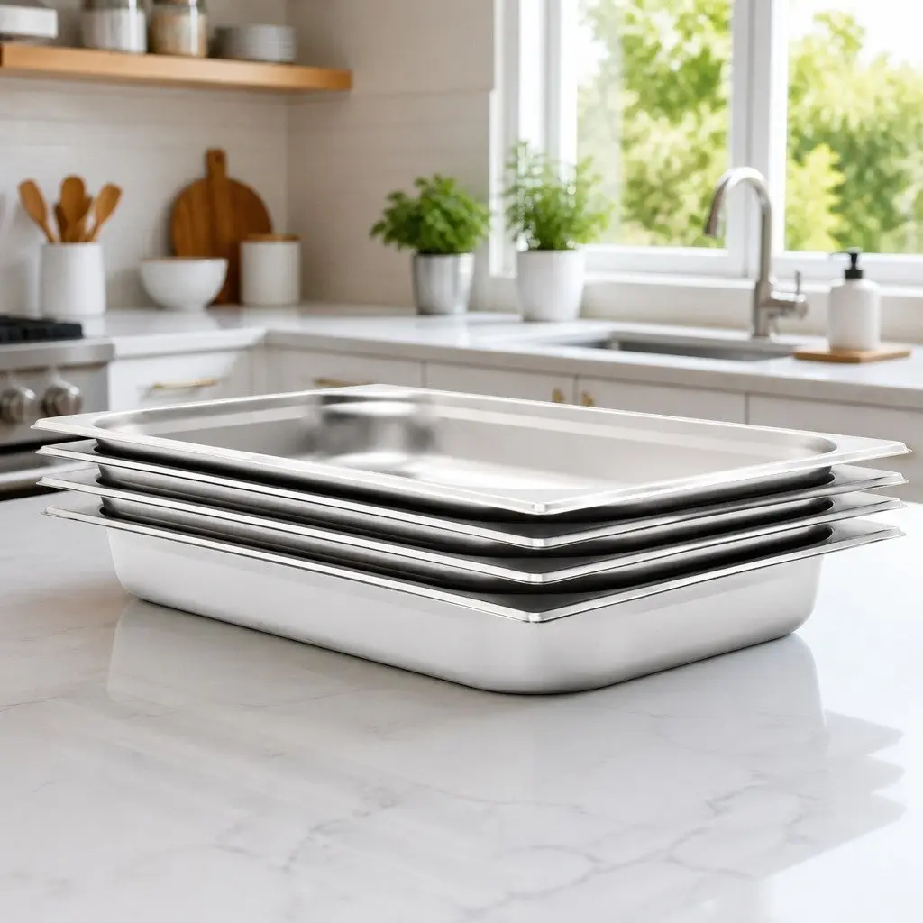 Gastronorm Containers Stackable GN 1/1 65 mm Silver
