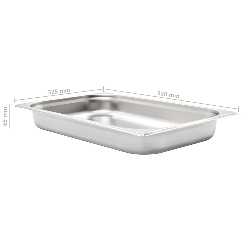 Gastronorm Containers Stackable GN 1/1 65 mm Silver