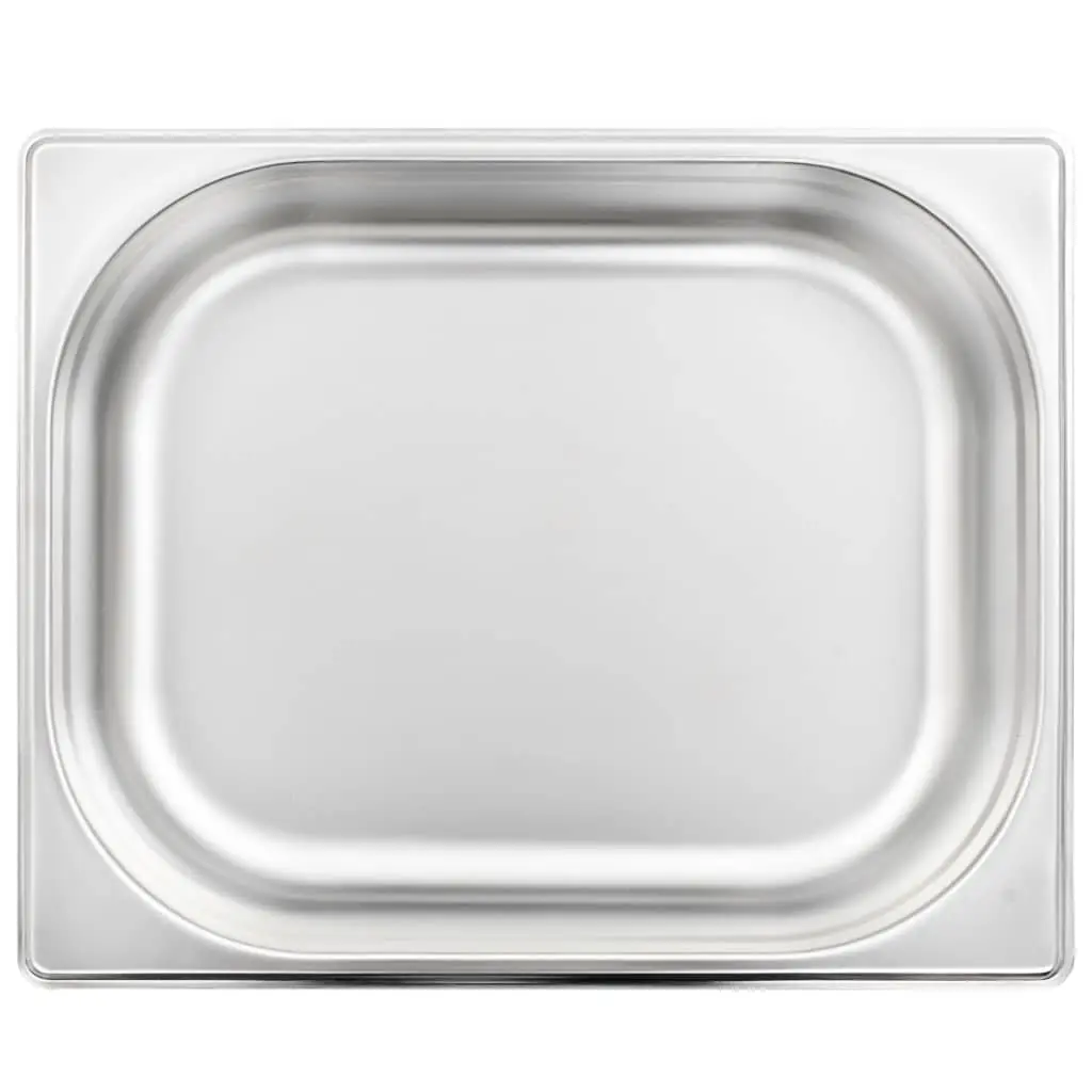 Gastronorm Containers Stackable Steam Table Pans GN 1/2 65 mm Silver