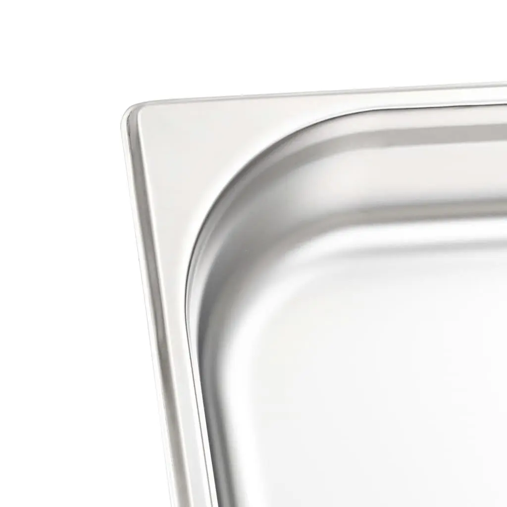 Gastronorm Containers Stackable Steam Table Pans GN 1/2 65 mm Silver