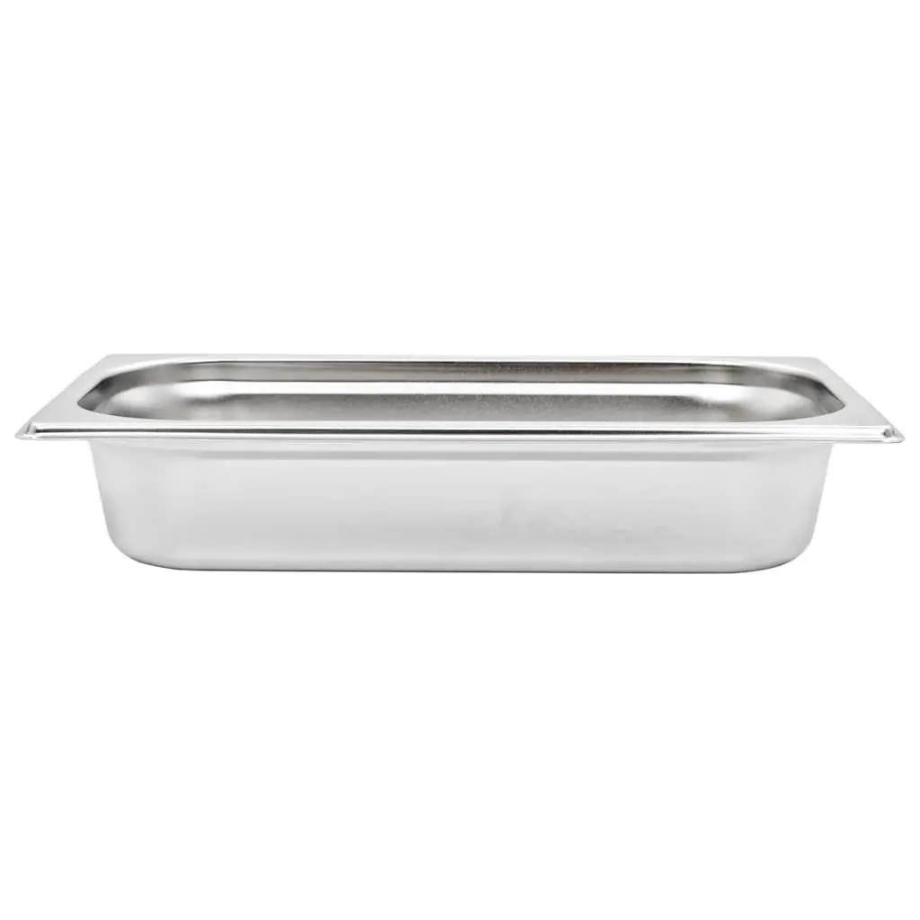 Stackable Gastronorm Containers 8 Piece GN 1/3 65 mm Silver Steam Table Pans