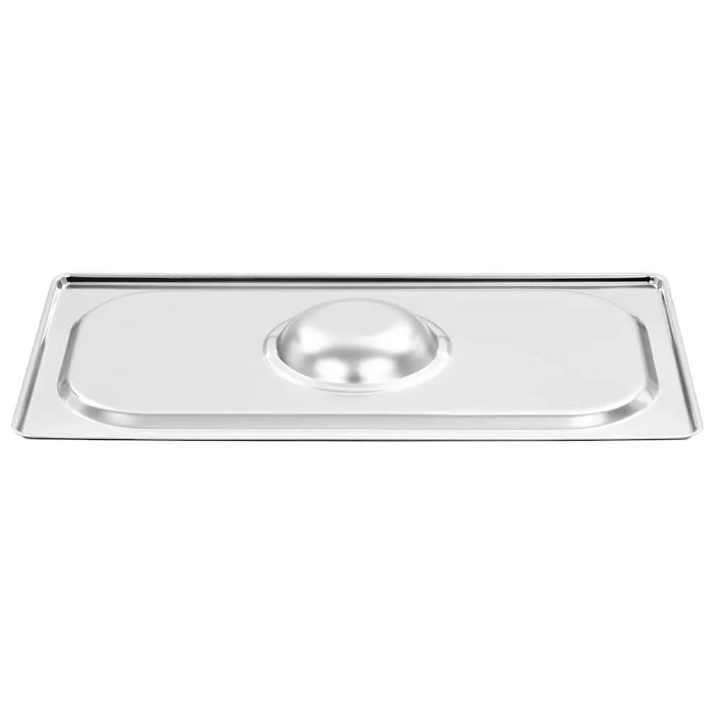 Stainless Steel Pan Lids GN 1/3 Steam Table Cover Silver 4 Piece
