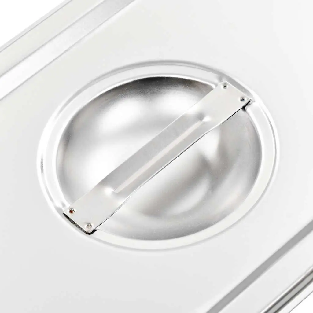 Stainless Steel Pan Lids GN 1/3 Steam Table Cover Silver 4 Piece