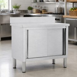 Reliable Stainless Steel Work Table with Storage